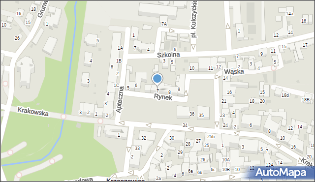 Krzeszowice, Rynek, 7, mapa Krzeszowice