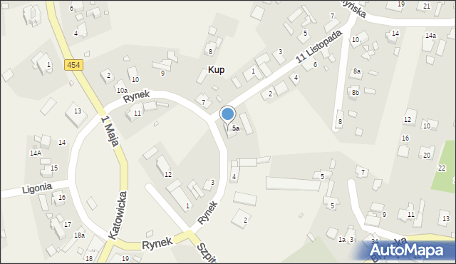 Kup, Rynek, 6, mapa Kup