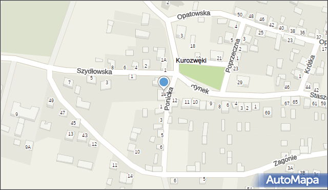 Kurozwęki, Rynek, 14, mapa Kurozwęki