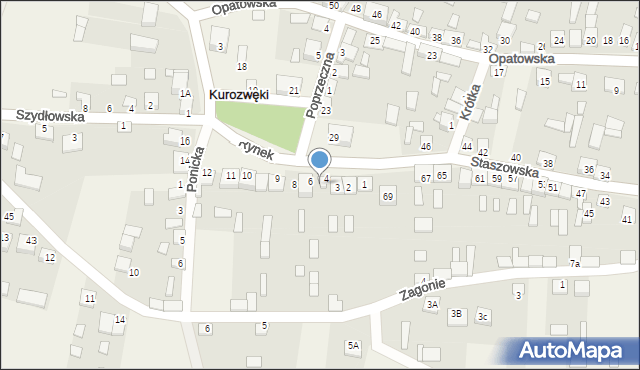 Kurozwęki, Rynek, 5, mapa Kurozwęki