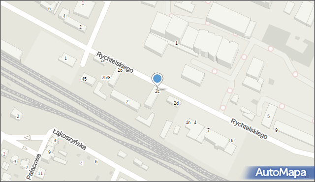 Kutno, Rychtelskiego, 2c, mapa Kutno