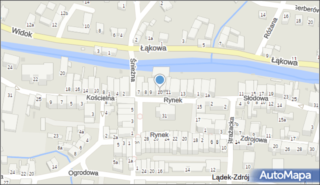 Lądek-Zdrój, Rynek, 10, mapa Lądek-Zdrój