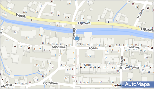Lądek-Zdrój, Rynek, 7, mapa Lądek-Zdrój
