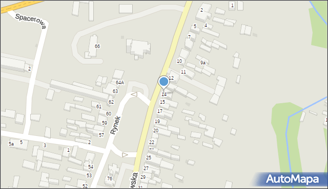 Łagów, Rynek, 14, mapa Łagów