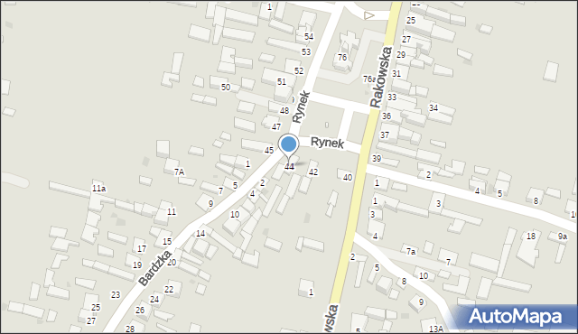 Łagów, Rynek, 44, mapa Łagów