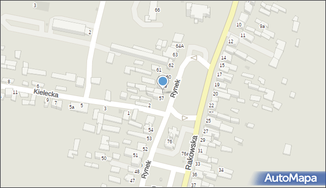 Łagów, Rynek, 58, mapa Łagów
