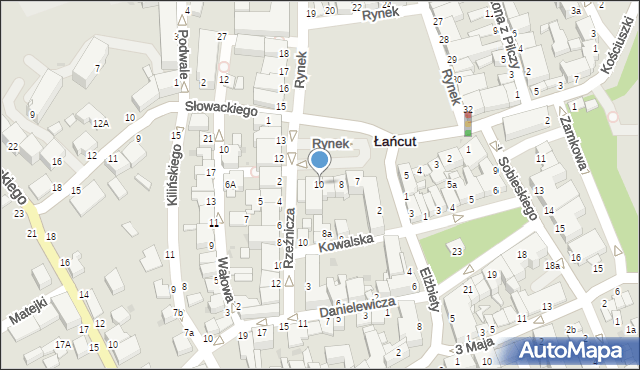 Łańcut, Rynek, 10, mapa Łańcut
