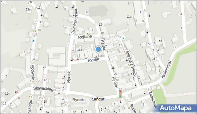 Łańcut, Rynek, 25, mapa Łańcut