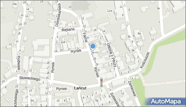 Łańcut, Rynek, 27, mapa Łańcut