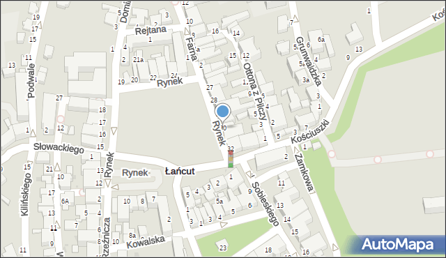 Łańcut, Rynek, 30, mapa Łańcut