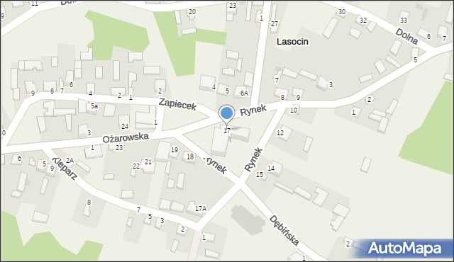 Lasocin, Rynek, 17, mapa Lasocin