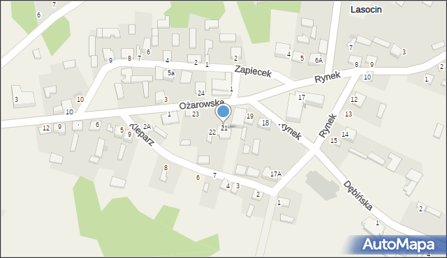 Lasocin, Rynek, 21, mapa Lasocin