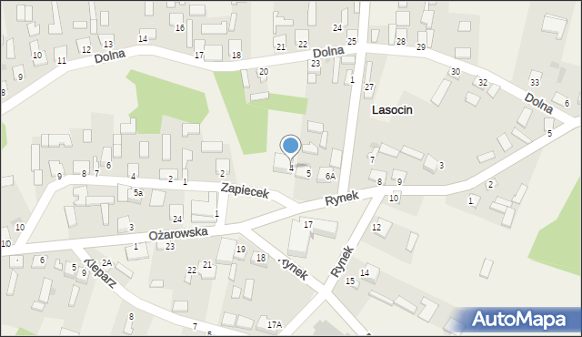 Lasocin, Rynek, 4, mapa Lasocin