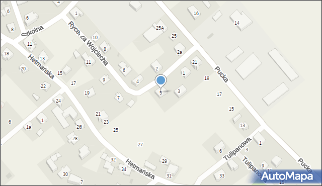 Łebcz, Rycerza Wojciecha, 5, mapa Łebcz