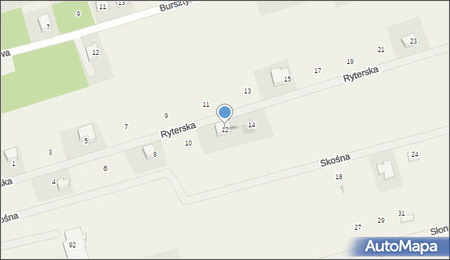 Łebcz, Ryterska, 12, mapa Łebcz