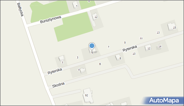 Łebcz, Ryterska, 5, mapa Łebcz