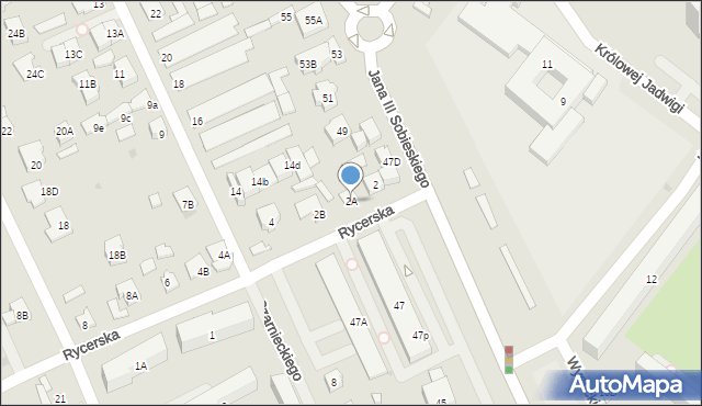 Legionowo, Rycerska, 2A, mapa Legionowo