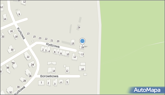 Leszno, Rydzowa, 14, mapa Leszno