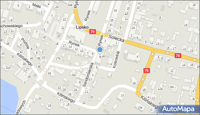 Lipsko, Rynek, 5, mapa Lipsko