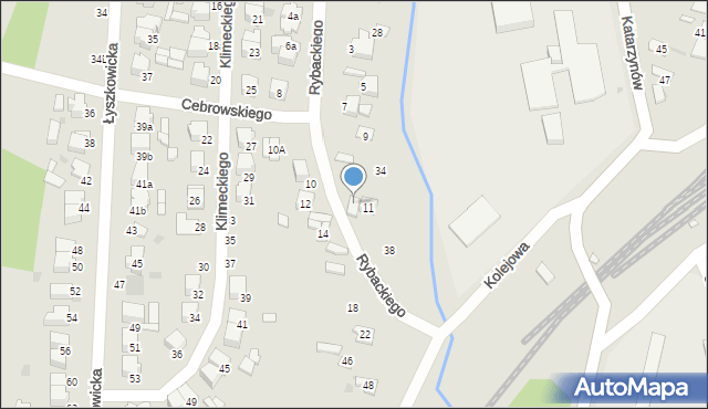 Łowicz, Rybackiego Karola, 15, mapa Łowicza