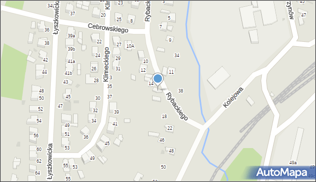 Łowicz, Rybackiego Karola, 16, mapa Łowicza