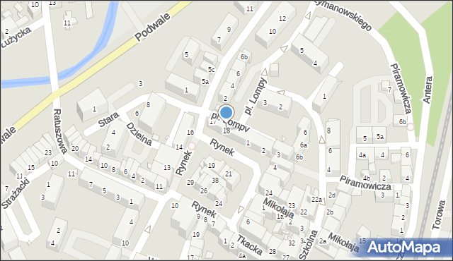 Lubań, Rynek, 18, mapa Lubań