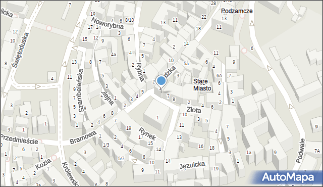 Lublin, Rynek, 6, mapa Lublina