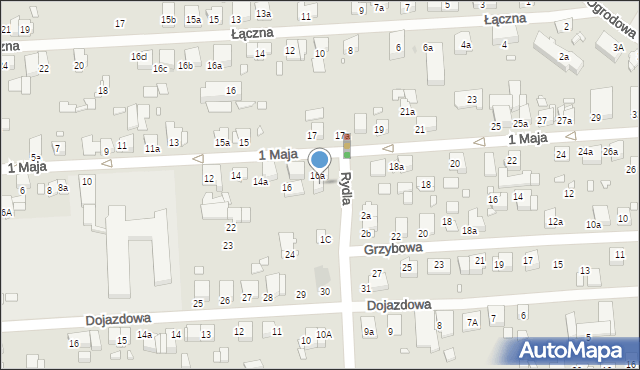 Luboń, Rydla Lucjana, 1a, mapa Luboń