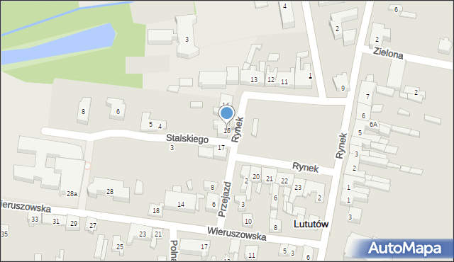 Lututów, Rynek, 16, mapa Lututów