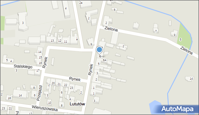 Lututów, Rynek, 6/1, mapa Lututów