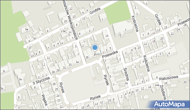 Lwówek, Rynek, 37, mapa Lwówek