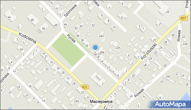 Maciejowice, Rynek, 20, mapa Maciejowice