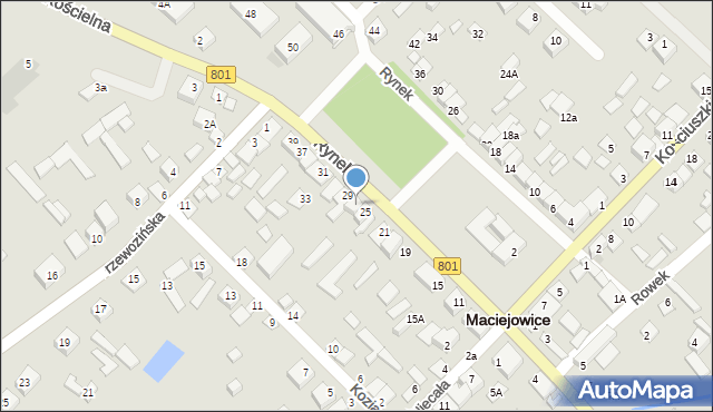 Maciejowice, Rynek, 27, mapa Maciejowice