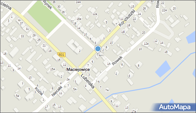 Maciejowice, Rynek, 3, mapa Maciejowice