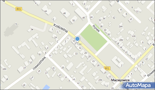 Maciejowice, Rynek, 35, mapa Maciejowice