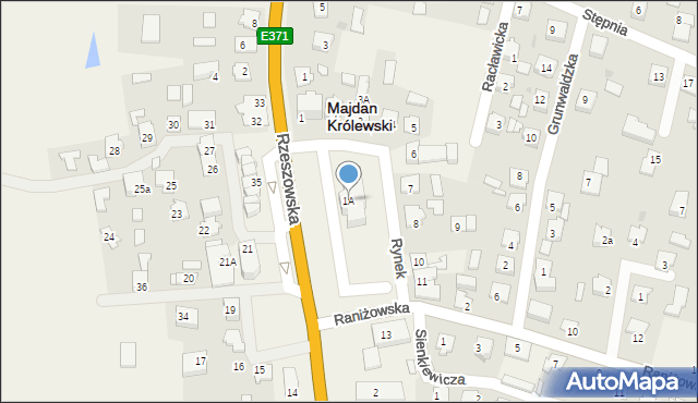 Majdan Królewski, Rynek, 1A, mapa Majdan Królewski