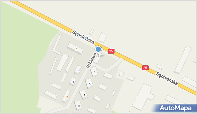 Mąkowarsko, Rybkowo, 1, mapa Mąkowarsko