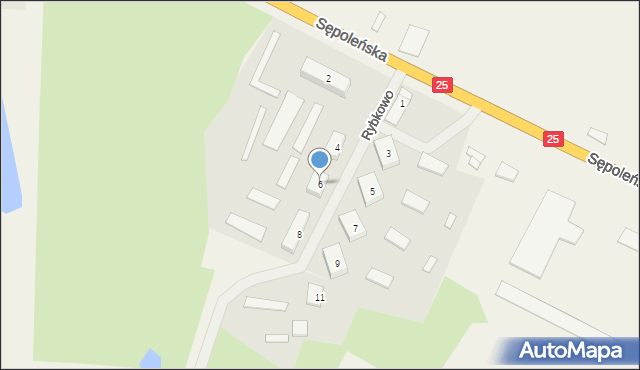Mąkowarsko, Rybkowo, 6, mapa Mąkowarsko