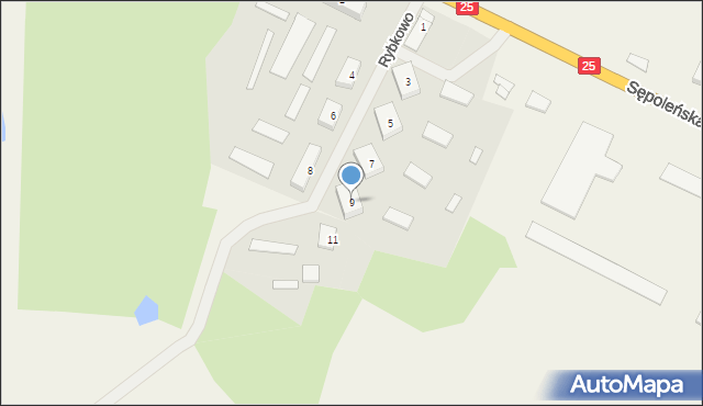 Mąkowarsko, Rybkowo, 9, mapa Mąkowarsko