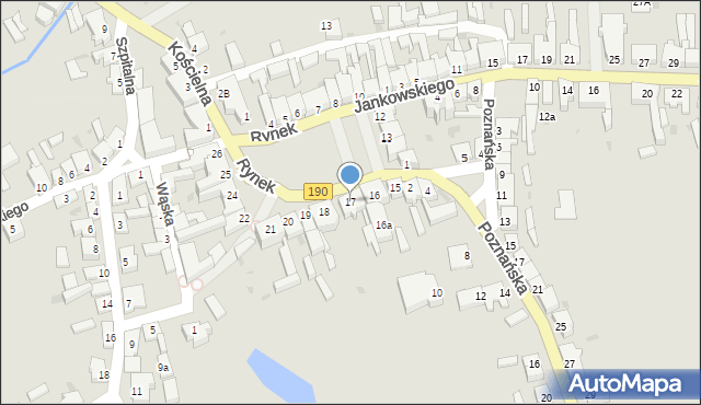 Margonin, Rynek, 17, mapa Margonin
