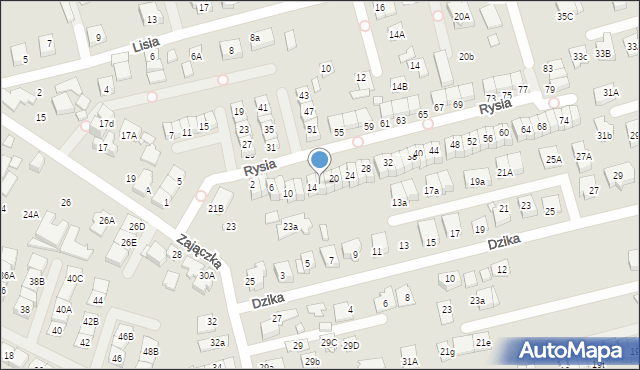 Marki, Rysia, 16, mapa Marki