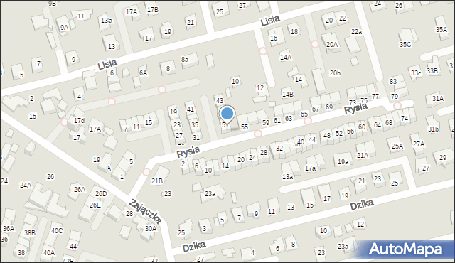 Marki, Rysia, 53, mapa Marki