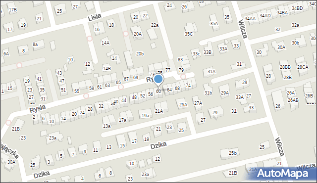 Marki, Rysia, 60, mapa Marki