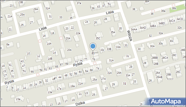 Marki, Rysia, 83, mapa Marki