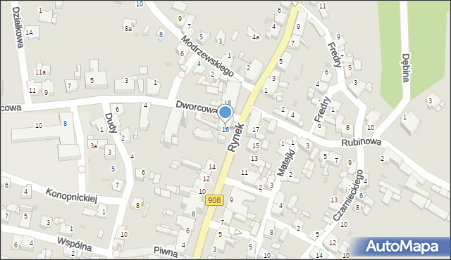 Miasteczko Śląskie, Rynek, 16, mapa Miasteczko Śląskie