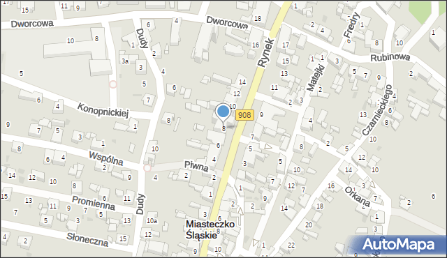 Miasteczko Śląskie, Rynek, 8, mapa Miasteczko Śląskie