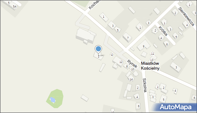 Miastków Kościelny, Rynek, 2, mapa Miastków Kościelny