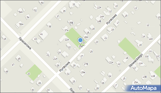Michałowice, Rynkowa, 20a, mapa Michałowice