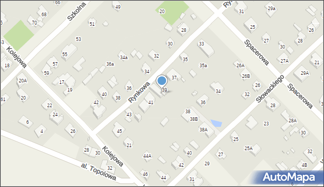Michałowice, Rynkowa, 39A, mapa Michałowice