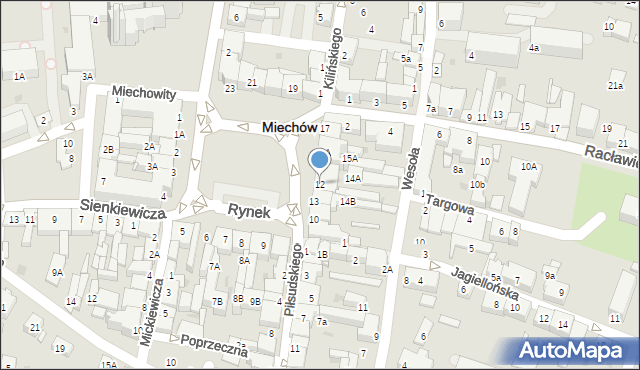 Miechów, Rynek, 12, mapa Miechów